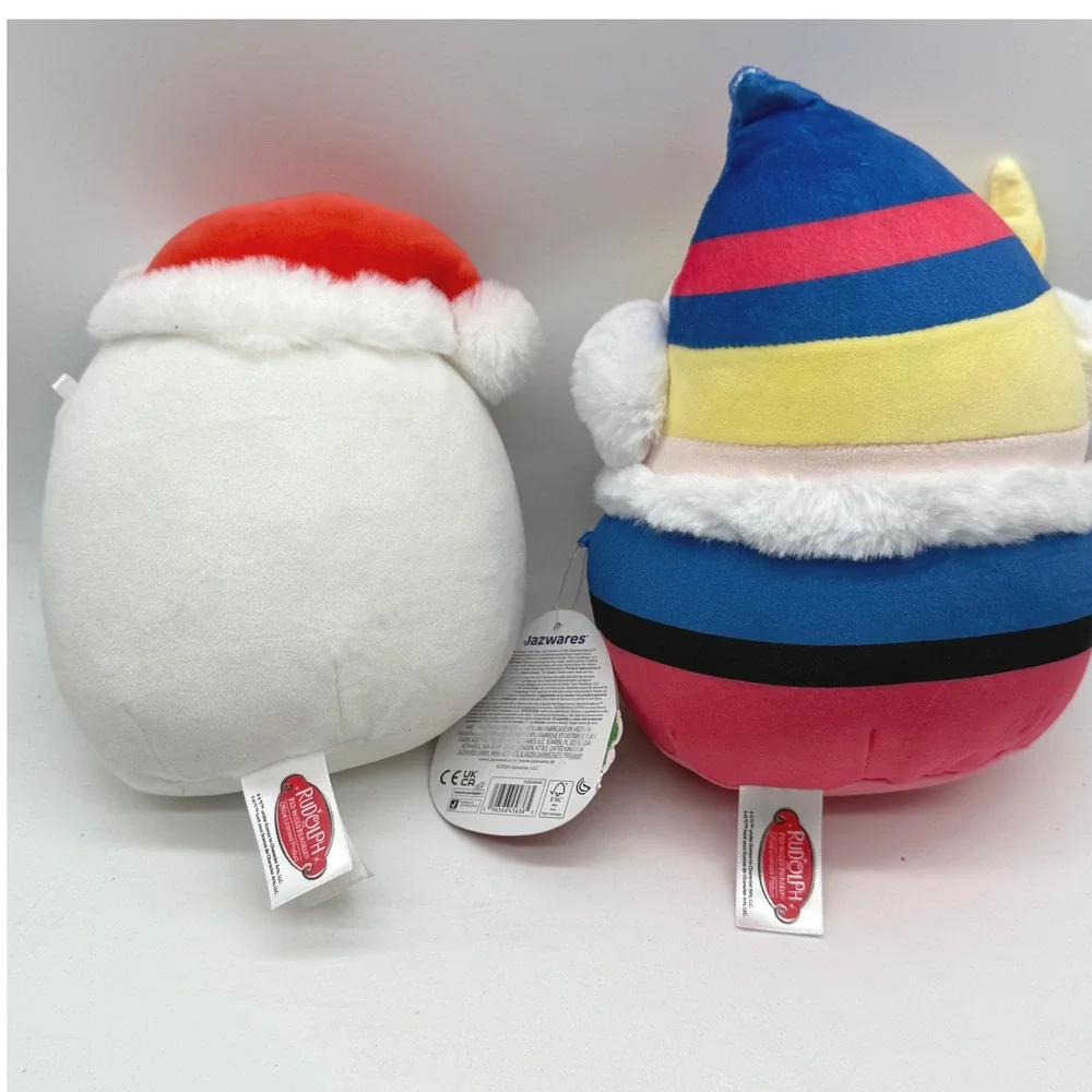 Squishmallows Rudolph Red-Nosed Reindeer Bumble‎ & Hermey Plush Set 8 inch 2024
